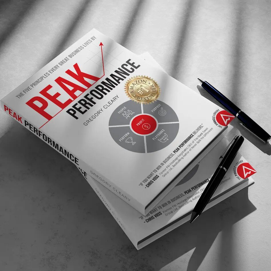 Mockup of the Peak Performance book by Gregory Cleary featuring the Pinnacle Business Guides framework